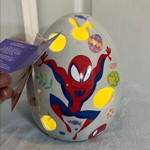 Disney's Marvel Spider-Man LED Ceramic Egg Table Decor- NWT